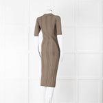 Remain by Birger Christensen Khaki Jumbo Rib Short Sleeve Knit Dress