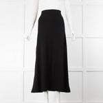 Reformation Black Ribbed Maxi Skirt