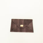 Jimmy Choo Brown Pink Snake Skin Clutch