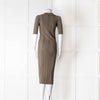 Remain by Birger Christensen Khaki Jumbo Rib Short Sleeve Knit Dress