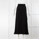 Reformation Black Ribbed Maxi Skirt