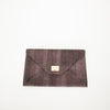 Jimmy Choo Brown Pink Snake Skin Clutch