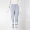 Dodo Bar Or Blue White Cotton Lace Detail Slim Leg Trousers