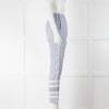 Dodo Bar Or Blue White Cotton Lace Detail Slim Leg Trousers