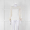 ME + EM Cream Sheer Long Sleeve T-Shirt