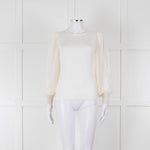 ME + EM Cream Sheer Long Sleeve T-Shirt