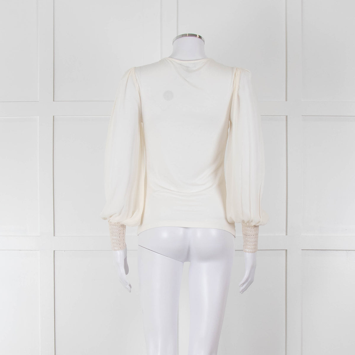 ME + EM Cream Sheer Long Sleeve T-Shirt
