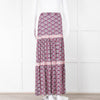 Ridley Purple Pink White Floral Maxi Skirt