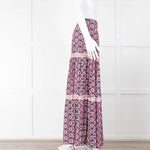 Ridley Purple Pink White Floral Maxi Skirt