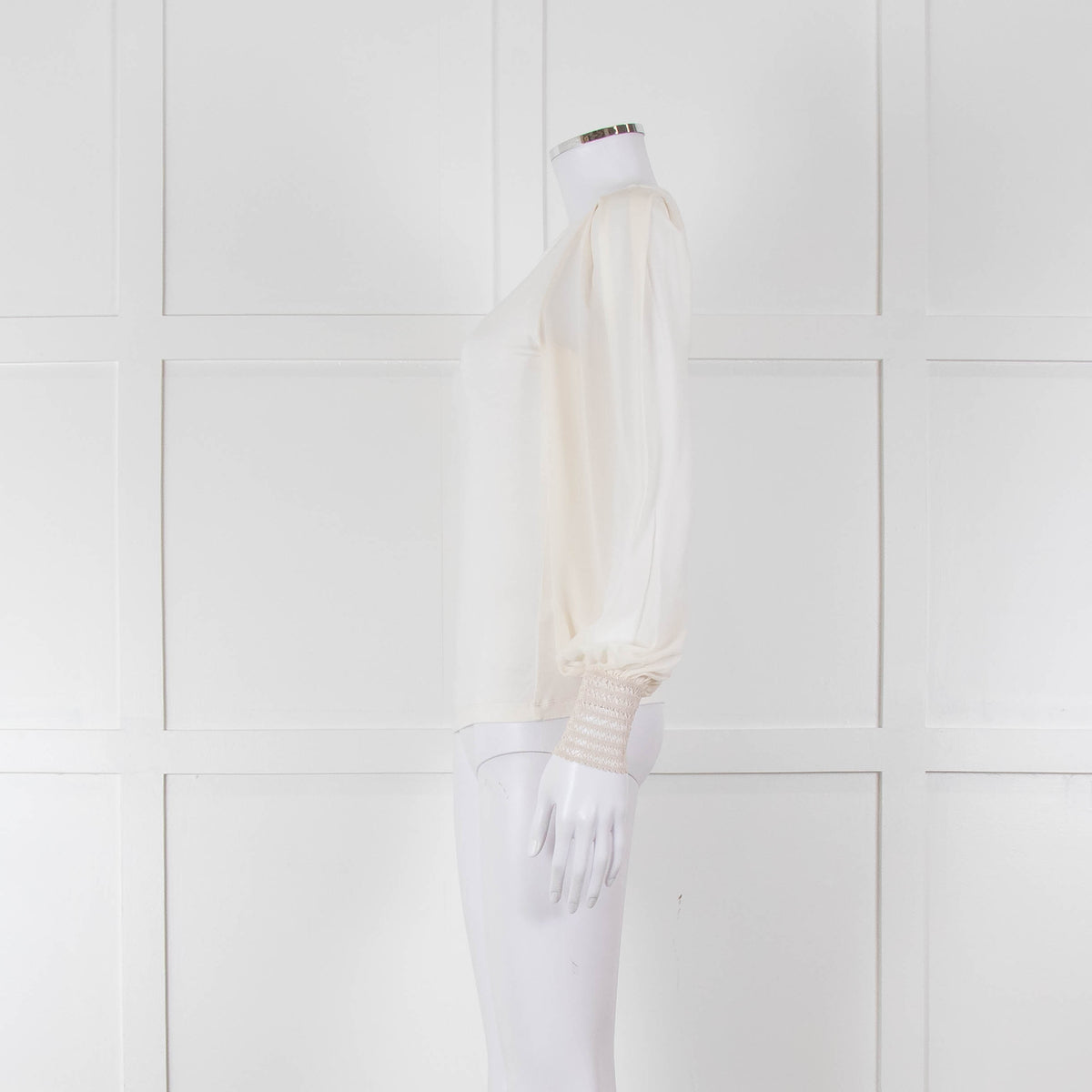 ME + EM Cream Sheer Long Sleeve T-Shirt
