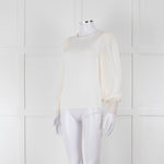ME + EM Cream Sheer Long Sleeve T-Shirt