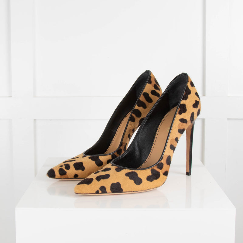 Dsquared2 Calf Hair Animal Print High Heel Shoes