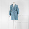 Natalie Martin Nico Long Sleeve Mini Dress in Shangri-La Periwinkle