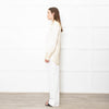 Staud Butter Yellow Striped Satin Shirt