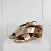 See By Chloe Gold Lyna  Block Heel Sandal