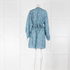 Natalie Martin Nico Long Sleeve Mini Dress in Shangri-La Periwinkle