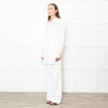 Staud Cream Satin Long Shirt