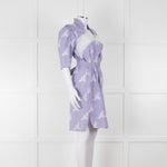 Sandro White Blue Striped Lace Bee Cotton Dress