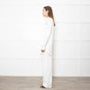 Staud Cream Satin Long Shirt