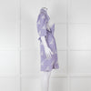 Sandro White Blue Striped Lace Bee Cotton Dress