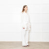 Staud Cream Satin Long Shirt