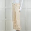Jill Sander Cream Wash Wide Leg Jeans