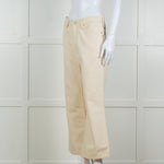 Jill Sander Cream Wash Wide Leg Jeans