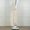 Jill Sander Cream Wash Wide Leg Jeans