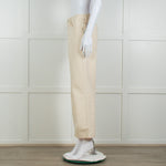 Jill Sander Cream Wash Wide Leg Jeans