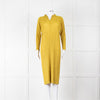 Pleats Please Moss Green V- Neck Plisse Dress