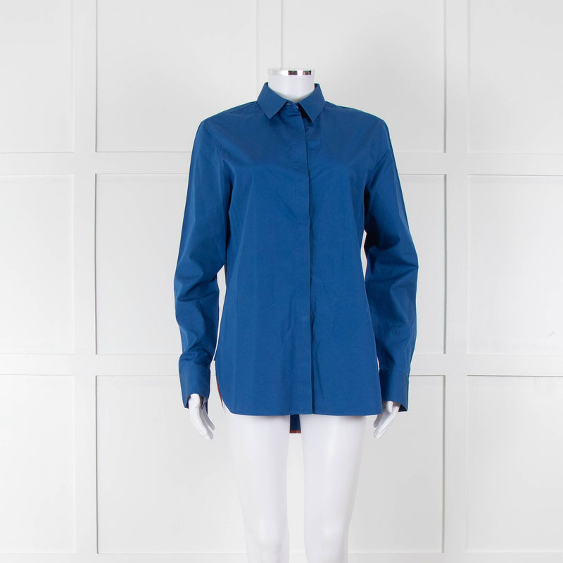 Paul Smith Blue Cotton Long Sleeve Shirt