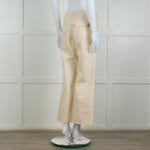 Jill Sander Cream Wash Wide Leg Jeans