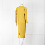 Pleats Please Moss Green V- Neck Plisse Dress