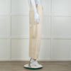 Jill Sander Cream Wash Wide Leg Jeans