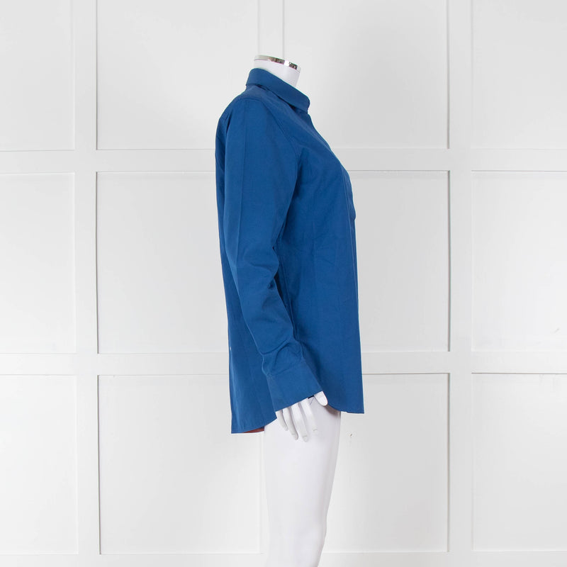 Paul Smith Blue Cotton Long Sleeve Shirt