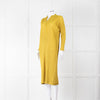 Pleats Please Moss Green V- Neck Plisse Dress