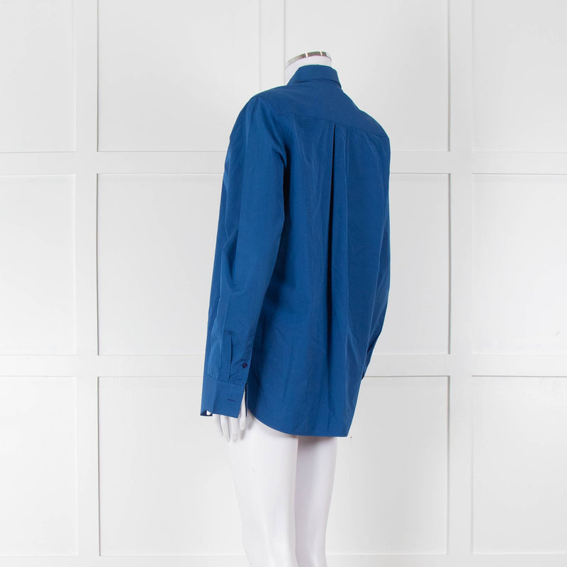 Paul Smith Blue Cotton Long Sleeve Shirt