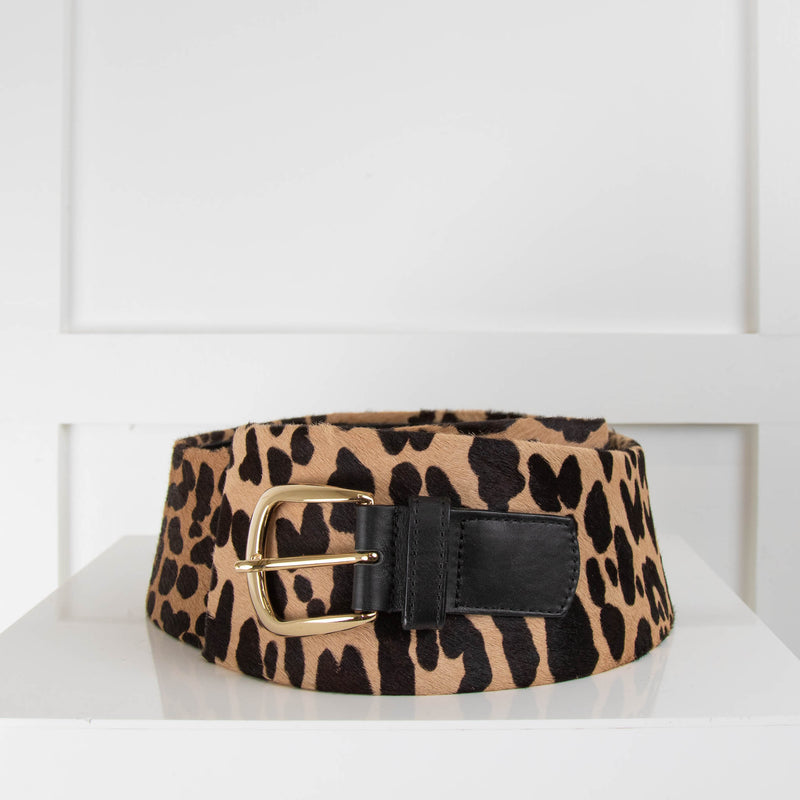Temperley London Leopard Skin Curved Belt