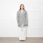 Acne Studios Grey Double Faced Belt Wool Jacket