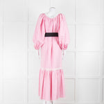 Anna Mason Pink White Lace Detail Cotton Dress