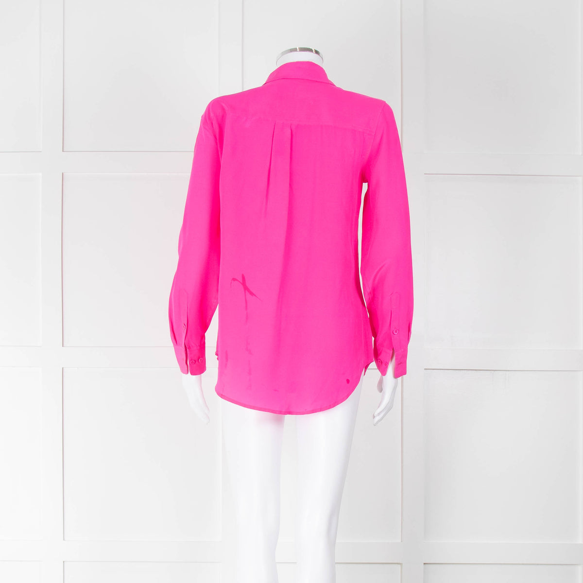 Equipment Bright Pink Silk Button Up Shirt Blouse