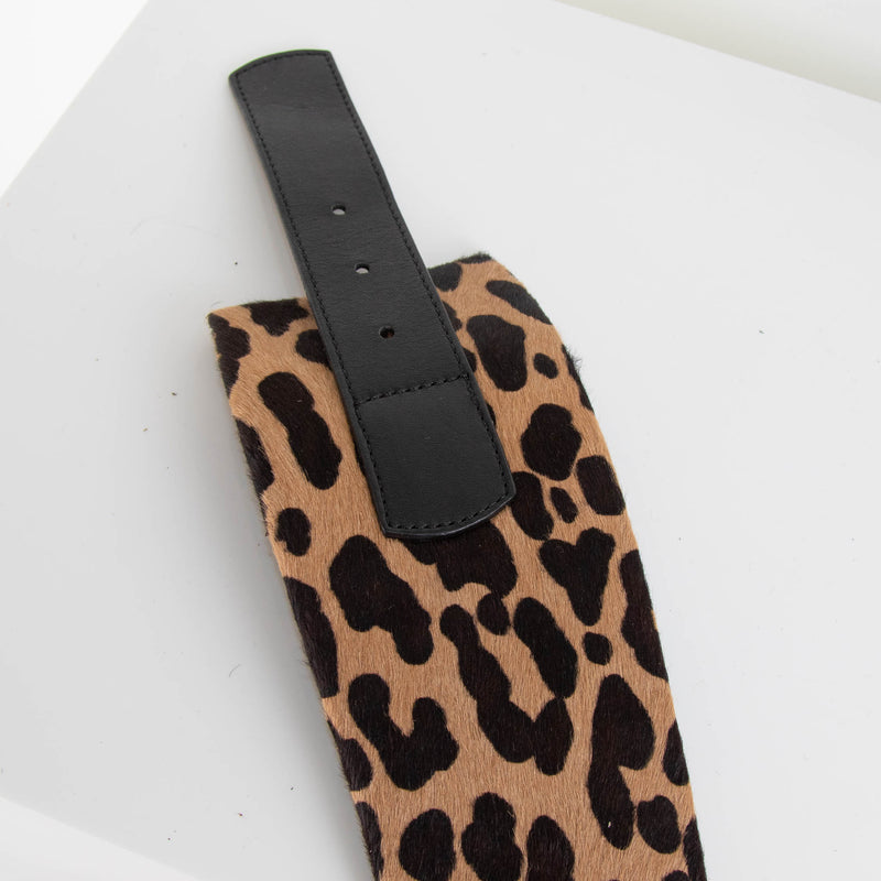 Temperley London Leopard Skin Curved Belt