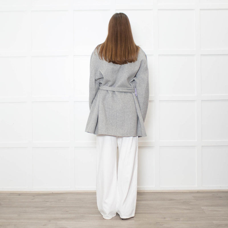 Acne Studios Grey Double Faced Belt Wool Jacket