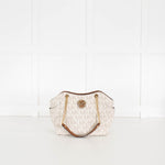 Michael By Michael Kors White Monogram Jacquelyn Bag