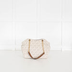 Michael By Michael Kors White Monogram Jacquelyn Bag