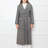 S Max Mara Houndstooth Wool Belted Coat