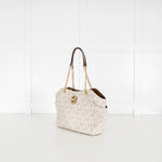 Michael By Michael Kors White Monogram Jacquelyn Bag