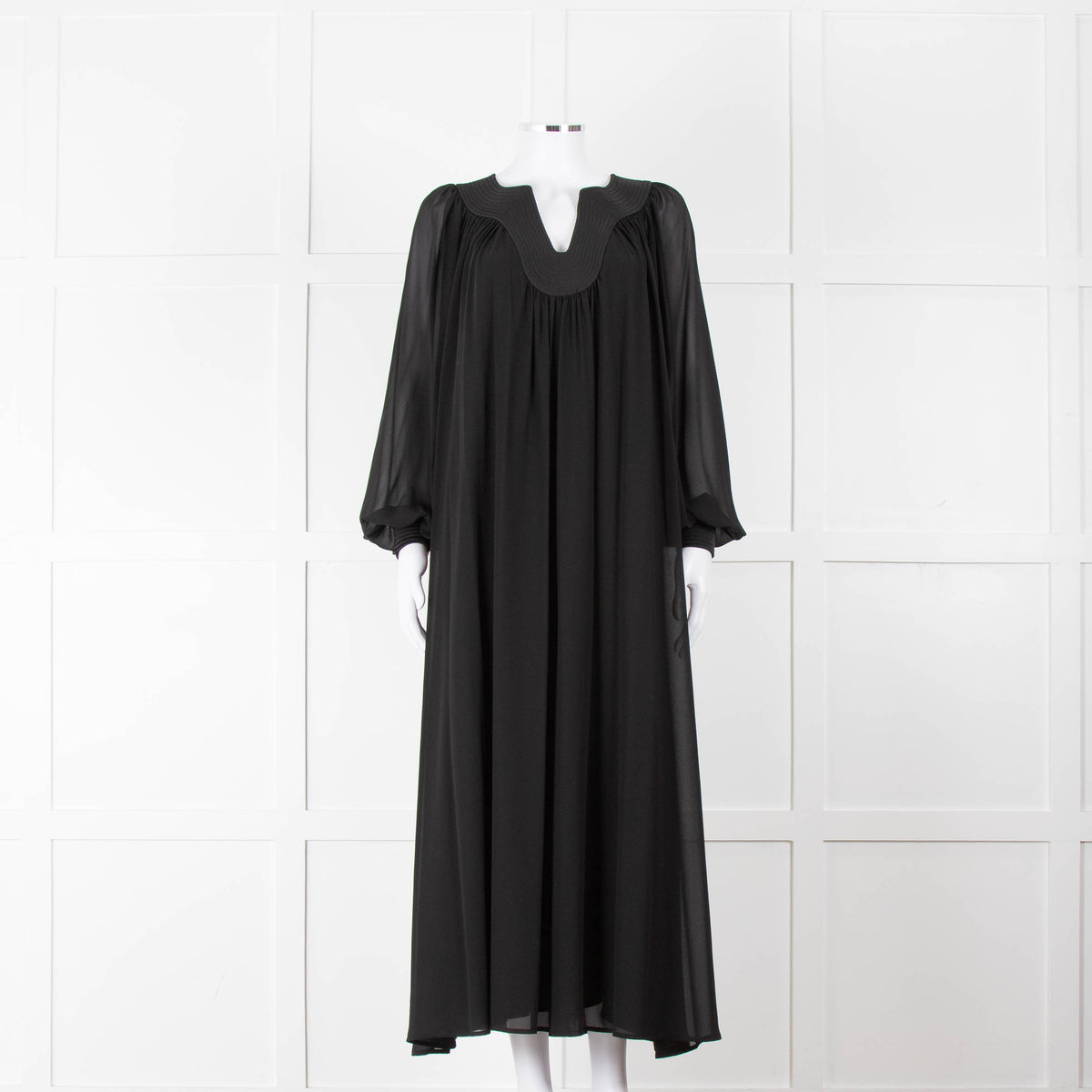 Tory Burch Black Flowy Kaftan Dress