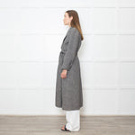 S Max Mara Houndstooth Wool Belted Coat