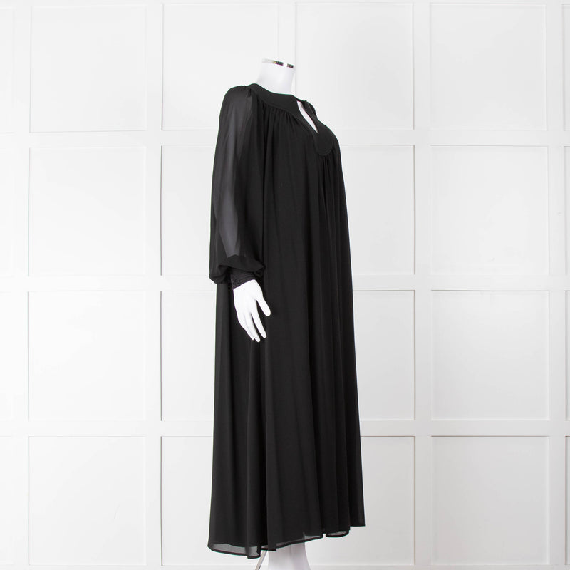 Tory Burch Black Flowy Kaftan Dress